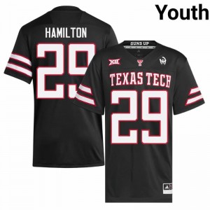 Black Luke Hamilton #29 Texas Tech Jersey | Youth High School Football Licensed Stitched 71550882