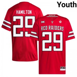 TTU Luke Hamilton #29 Red Jersey | Genuine Stitch NCAA Football Youth Apparel 39762189