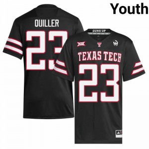 Black Maddox Quiller #23 TTU Red Raiders Jersey | Youth High School Football Licensed Stitched 28384252