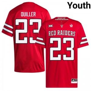 Tech Maddox Quiller #23 Red Jersey | Genuine Stitch NCAA Football Youth Apparel 69327091