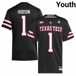 TTU Micah Hudson #1 Black Jersey | Pro Cut Stitched NCAA Football Youth Apparel 23113420