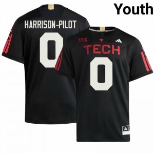Black Mikal Harrison-Pilot #0 Red Raiders 100 Year Anniversary Jersey | Youth High School Football Limited Swen 45406798