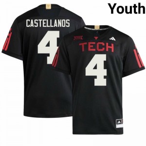 Thomas Castellanos #4 Texas Tech 100 Year Anniversary Jersey | Pro-Grade Black College Football Youth Swen 14956596